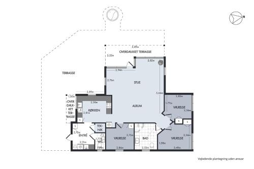 a floor plan of the acadiana at Stunning Home In Rønde With 3 Bedrooms And Wifi in Rønde