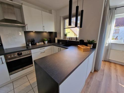 Η κουζίνα ή μικρή κουζίνα στο STAYTONA I Balkon I ruhig I Arbeitsplatz I nahe Friedberg