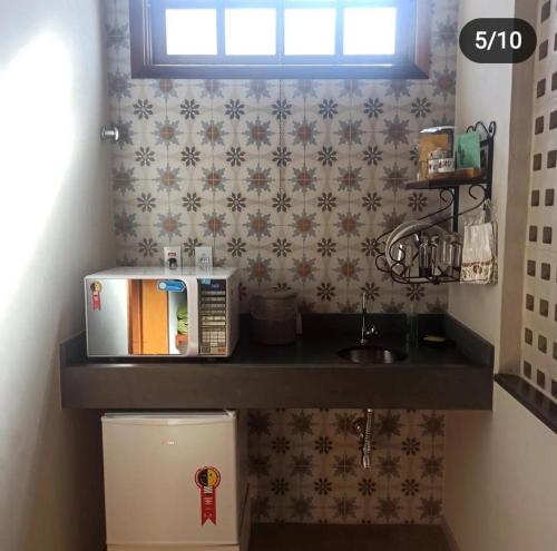 Η κουζίνα ή μικρή κουζίνα στο Lagoa Seca Hotel Rural