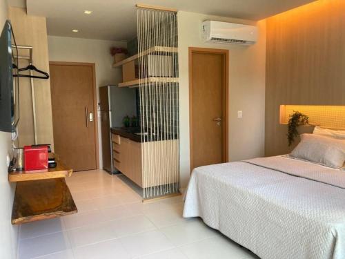 Posteľ alebo postele v izbe v ubytovaní Mana Beach Experience - 62m² - 2 quartos - 1 Suíte - com 1 opçao de térreo tipo stúdio, 30m² - AllFlatsPorto