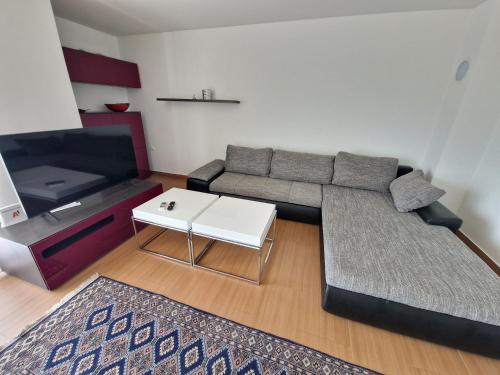 Posezení v ubytování Modern Apartment Kompas