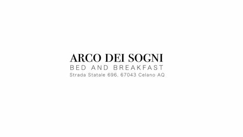 a label for a seafood restaurant with red and green text at B&B Arco Dei Sogni in Celano