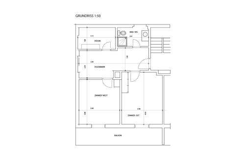 a floor plan of a house at Chalet zur Höhe in Grindelwald