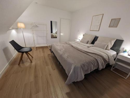 Ένα ή περισσότερα κρεβάτια σε δωμάτιο στο Apartment 'Tannen' Grenze Enschede