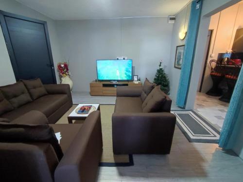 TV a/nebo společenská místnost v ubytování Yana Appartment