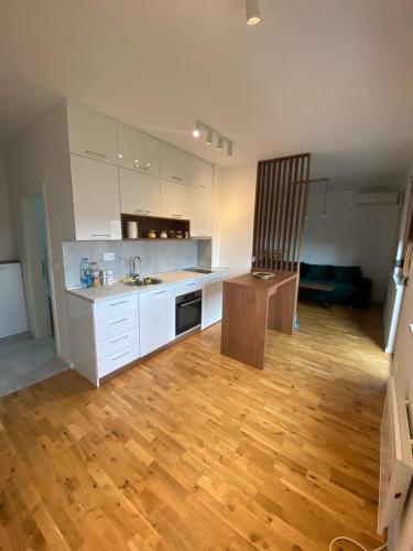 Η κουζίνα ή μικρή κουζίνα στο Apartman Raž