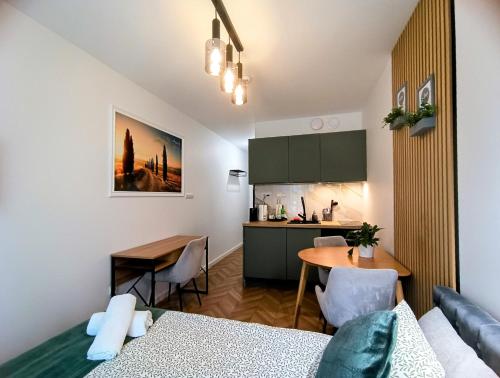 Η κουζίνα ή μικρή κουζίνα στο AmaMolto Select - włoskie apartamenty, bezpłatny parking