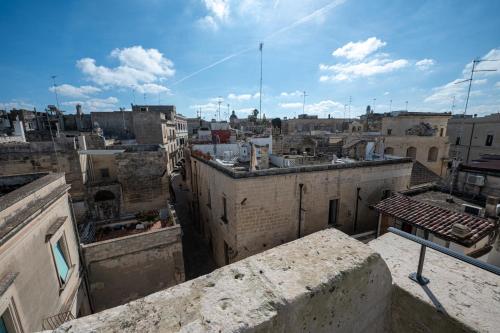 an aerial view of a city with buildings at Il Leccio Verde in Lecce