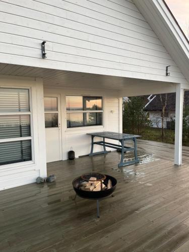 Balkoni atau teres di Hytte i Lysøysund med 4 soverom, Ørland