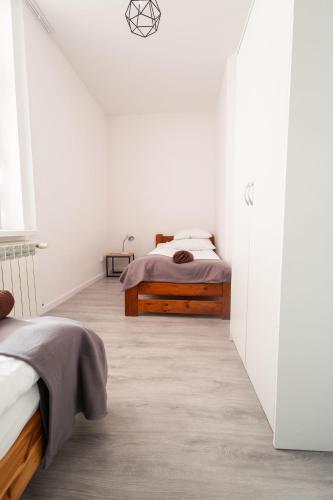Ένα ή περισσότερα κρεβάτια σε δωμάτιο στο Apartamenty pod Kicarzem