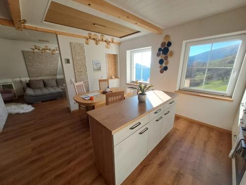 Una cocina o zona de cocina en Landgut DIE AUSZEIT - Erholung am Berg 1300m