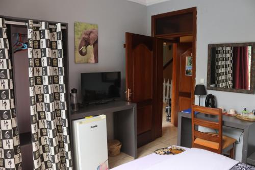 TV a/nebo společenská místnost v ubytování Umusambi B&B
