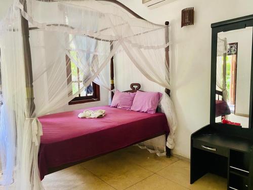 Cama o camas de una habitación en Berg House Unawatuna