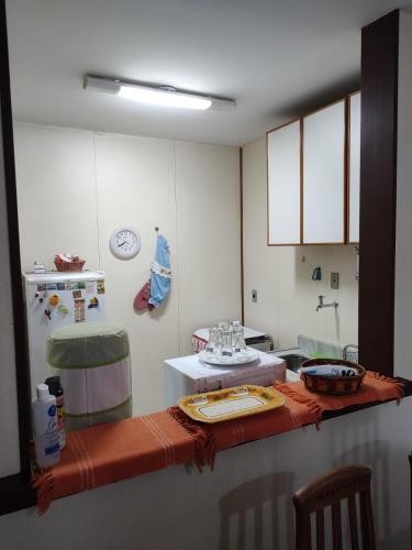 Køkken eller tekøkken på Apartamento em Itaipava