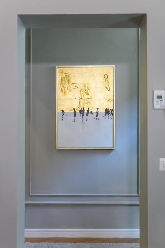 a picture of a painting on a wall at Hotel Transilvania in Cluj-Napoca