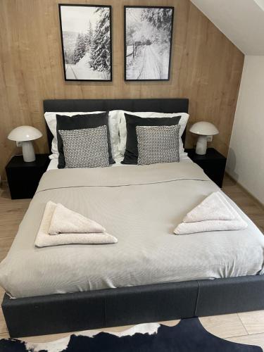 Cama o camas de una habitación en Apartmány Kellov Dom