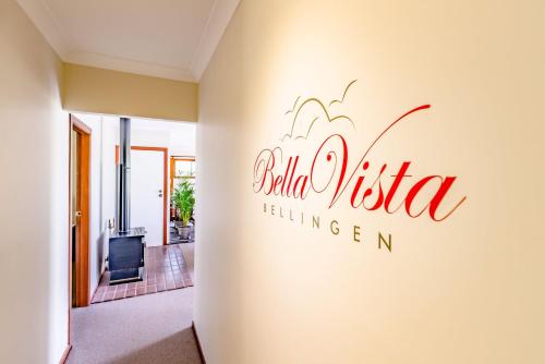 a sign on the wall of a building at Bella Vista Bellingen in Bellingen