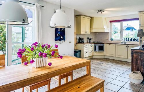 Η κουζίνα ή μικρή κουζίνα στο Pet Friendly Home In Makkum With Sauna