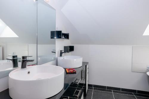 Koupelna v ubytování Chalet 6 à 8 pers au bord du lac