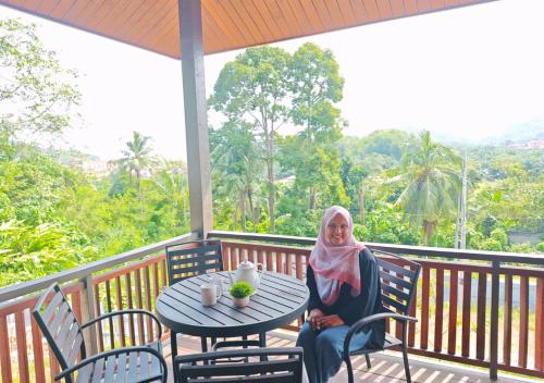 Μπαλκόνι ή βεράντα στο Homestay Puncak Serambi