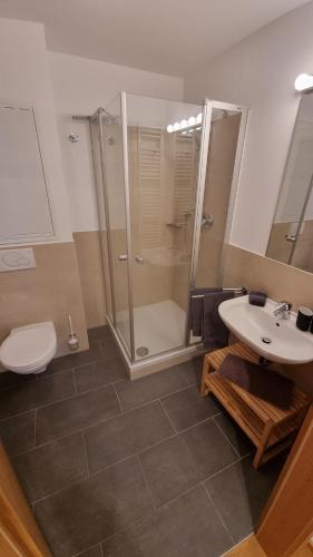 Koupelna v ubytování Ferienwohnung Sonnleiten im Botenwirt