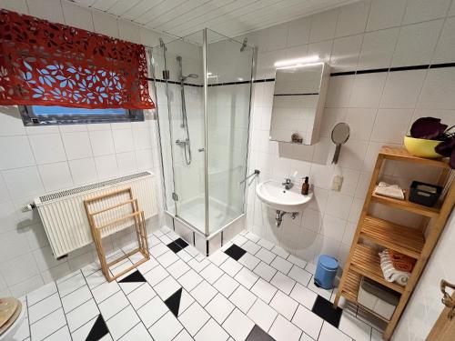 Koupelna v ubytování Ferienwohnung Eifel-Nest