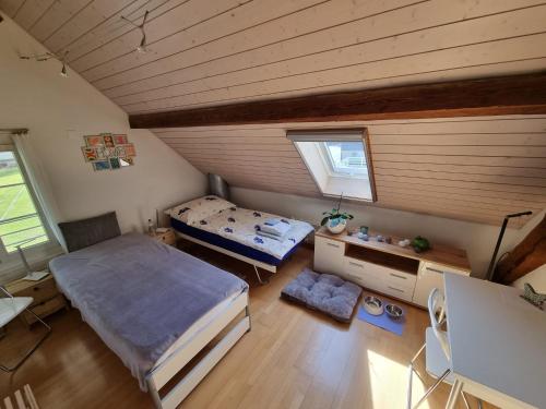 Postel nebo postele na pokoji v ubytování BnB Lindenacker