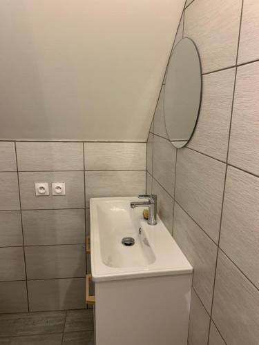 Phòng tắm tại Jolie maison deux chambres et canapé-lit #au cœur du village#
