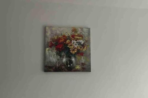 a painting of flowers in a vase at Rent Suite Jama Manabí Deluxe in Jama