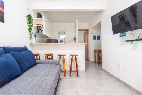 Arpoador Apts Praia & Piscina - Buzios Rentalsにあるキッチンまたは簡易キッチン