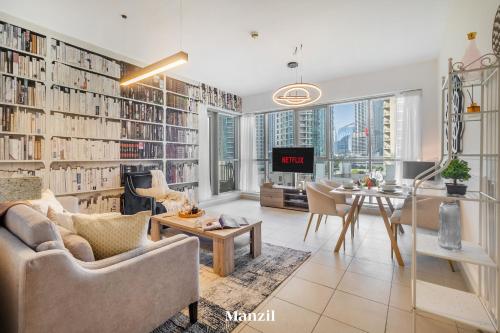 Manzil - Stylish 2BHK with Burj Khalifa View near Dubai Mall
