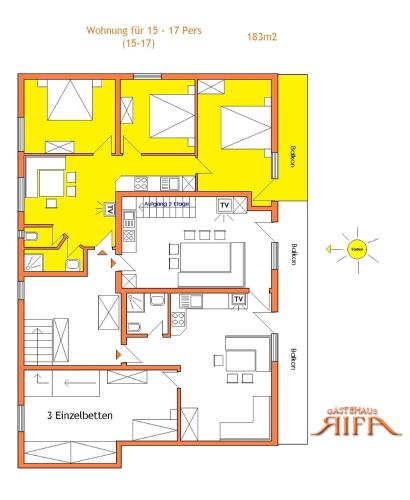 Apartments RIFA - Gaschurnの見取り図または間取り図