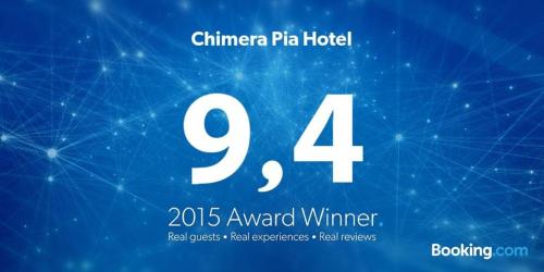 a poster for a china piaa hotel with at Chimera Pia Aparts in Cıralı