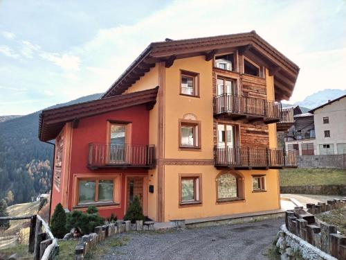a house in the mountains with at Chalet MAOL Luxury Living in Valdidentro