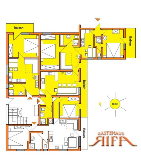 Apartments RIFA - Gaschurnの見取り図または間取り図