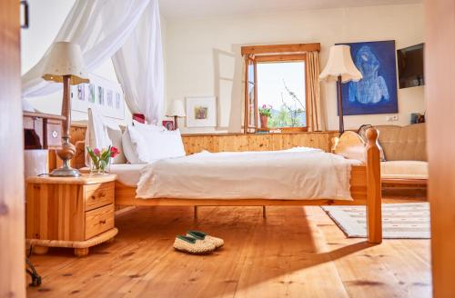 Postel nebo postele na pokoji v ubytování Haus Waberl