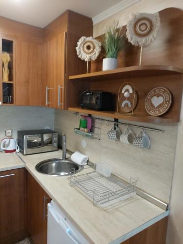 A kitchen or kitchenette at Guest House Skalite