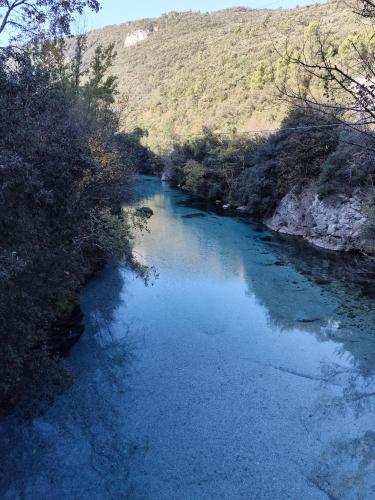 a view of a river from a bridge at Maya : casa rustica con vista panoramica in Narni