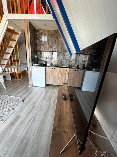 Dapur atau dapur kecil di Loft karpasia