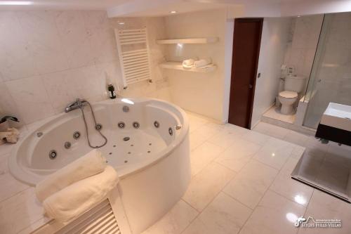A bathroom at Villa Charma with private pool and Air conditioning close to sitges in peaceful location