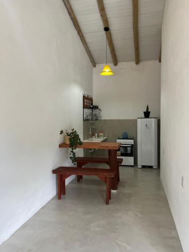 Η κουζίνα ή μικρή κουζίνα στο Pousada Recanto do Rio, Jambreiro, Caraiva