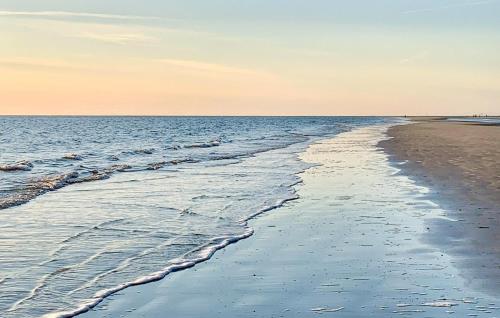 a view of the shoreline of a beach at Beautiful Home In Blåvand With Sauna in Blåvand