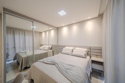 เตียงในห้องที่ O preferido da galera em Joinville | MAX710