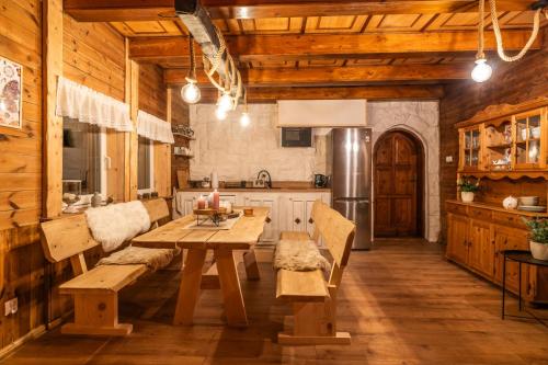 Η κουζίνα ή μικρή κουζίνα στο Bukowe Zacisze