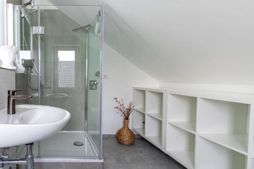 Koupelna v ubytování Ostseebad-Zinnowitz-Kuschelige-Ferienwohnung-Wolken