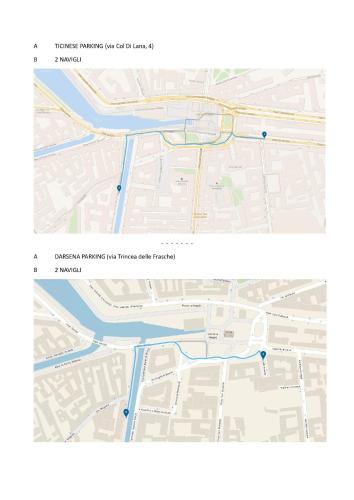 a map of a city with roads and intersections at 2 Navigli in Milan