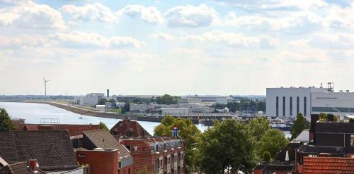 Vue générale sur Vegesack ou vue de la ville depuis l'hôtel