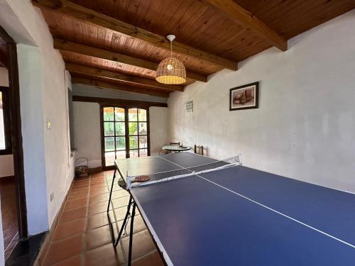 a ping pong table in a room with a ping pong ball at Los ciruelos - Casas de Motaña in Tafí del Valle