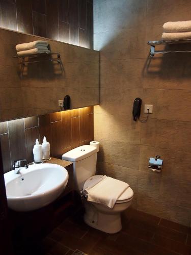 Et badeværelse på Roomz Hotel