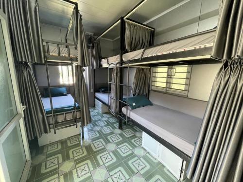 Voi Meo Vac Hostel & Breakfastにあるベッド